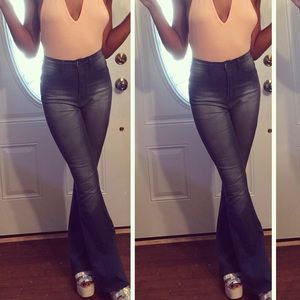 High waist flare jeans